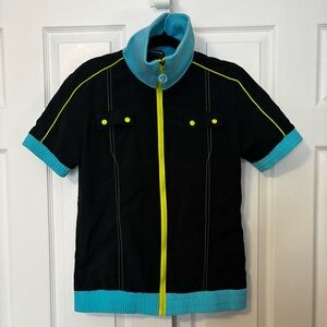 Zumba Fitness Women's Large Full Zip Nylon Track Jacket - Short Sleeve Nylon
